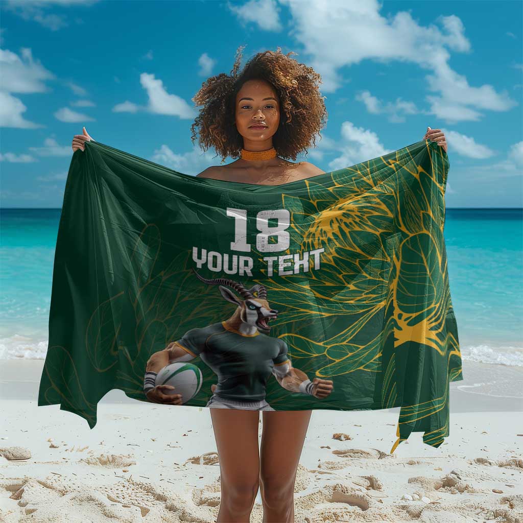 Rugby South Africa Champion Custom Sarong Springboks Mascot - African Pride