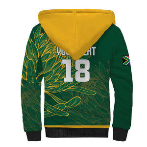 Rugby South Africa Champion Custom Sherpa Hoodie Springboks Mascot - African Pride