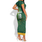 Rugby South Africa Champion Custom Short Sleeve Bodycon Dress Springboks Mascot - African Pride