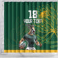 Rugby South Africa Champion Custom Shower Curtain Springboks Mascot - African Pride