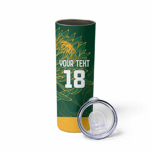 Rugby South Africa Champion Custom Skinny Tumbler Springboks Mascot - African Pride