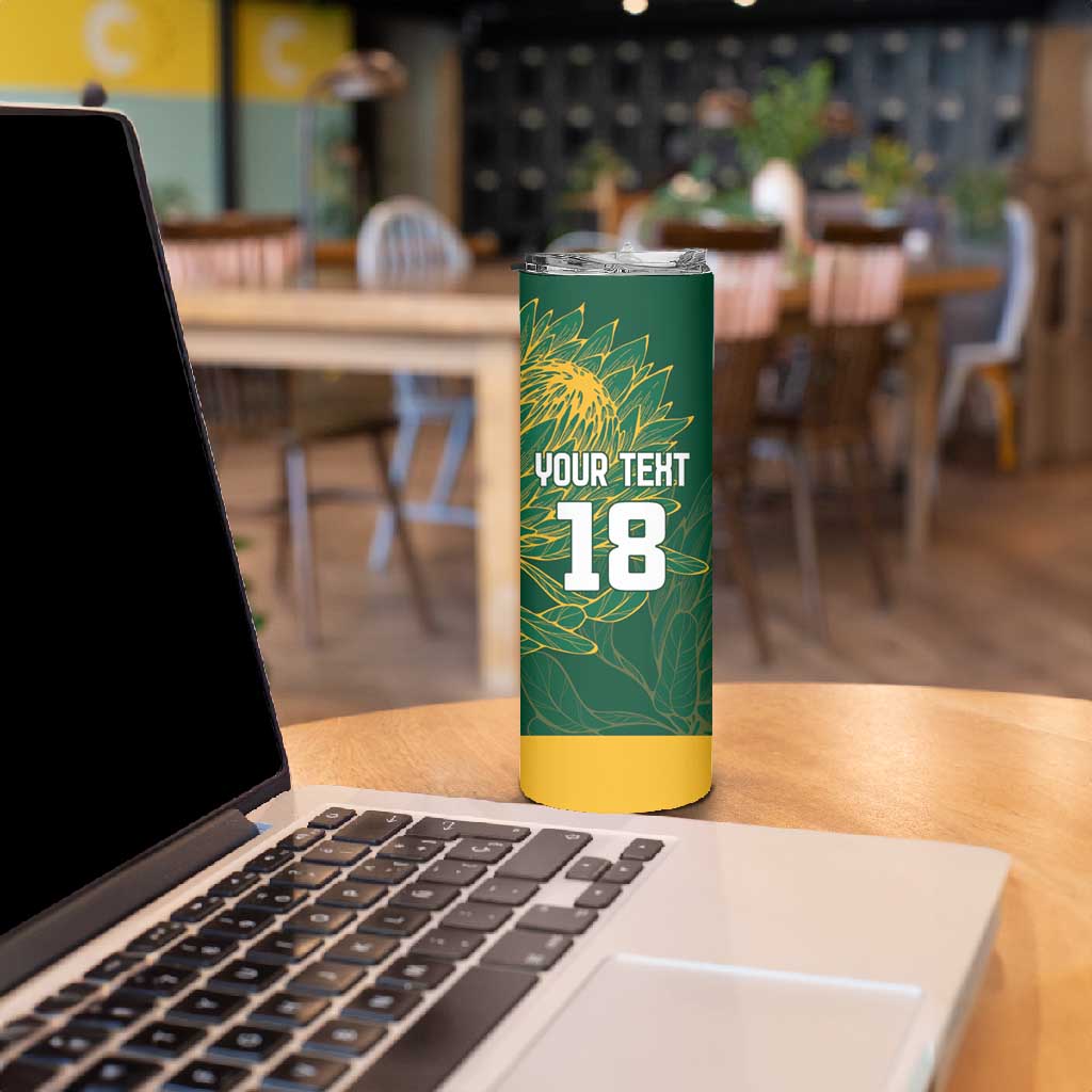 Rugby South Africa Champion Custom Skinny Tumbler Springboks Mascot - African Pride