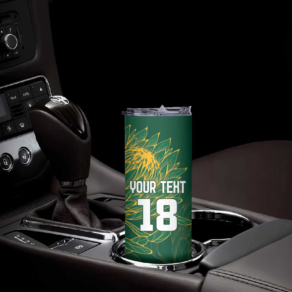 Rugby South Africa Champion Custom Skinny Tumbler Springboks Mascot - African Pride