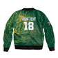 Rugby South Africa Champion Custom Sleeve Zip Bomber Jacket Springboks Mascot - African Pride