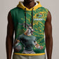 Rugby South Africa Champion Custom Sleeveless Hoodie Springboks Mascot - African Pride