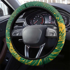 Rugby South Africa Champion Steering Wheel Cover Springboks Mascot - African Pride