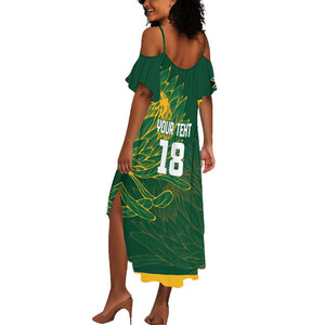 Rugby South Africa Champion Custom Summer Maxi Dress Springboks Mascot - African Pride