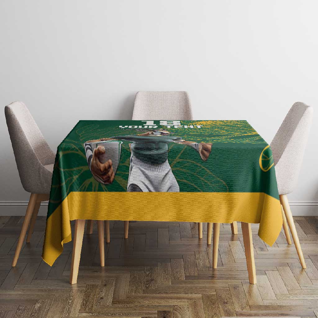 Rugby South Africa Champion Custom Tablecloth Springboks Mascot - African Pride