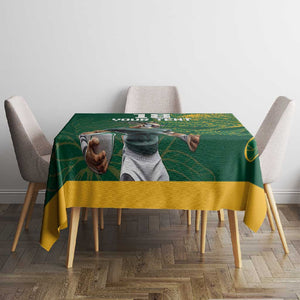 Rugby South Africa Champion Custom Tablecloth Springboks Mascot - African Pride