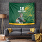 Rugby South Africa Champion Custom Tapestry Springboks Mascot - African Pride