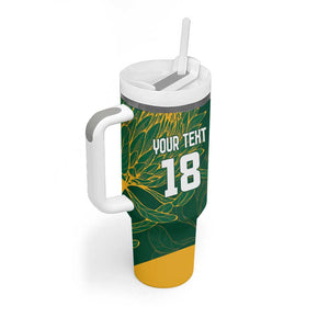 Rugby South Africa Champion Custom Tumbler With Handle Springboks Mascot - African Pride