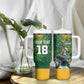 Rugby South Africa Champion Custom Tumbler With Handle Springboks Mascot - African Pride
