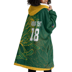 Rugby South Africa Champion Custom Wearable Blanket Hoodie Springboks Mascot - African Pride