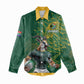 Rugby South Africa Champion Custom Women Casual Shirt Springboks Mascot - African Pride