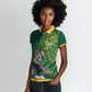 Rugby South Africa Champion Custom Women Polo Shirt Springboks Mascot - African Pride