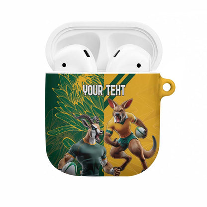 South Africa Australia Rugby Champion Personalized AirPods Case Springboks Wallabies Mascot