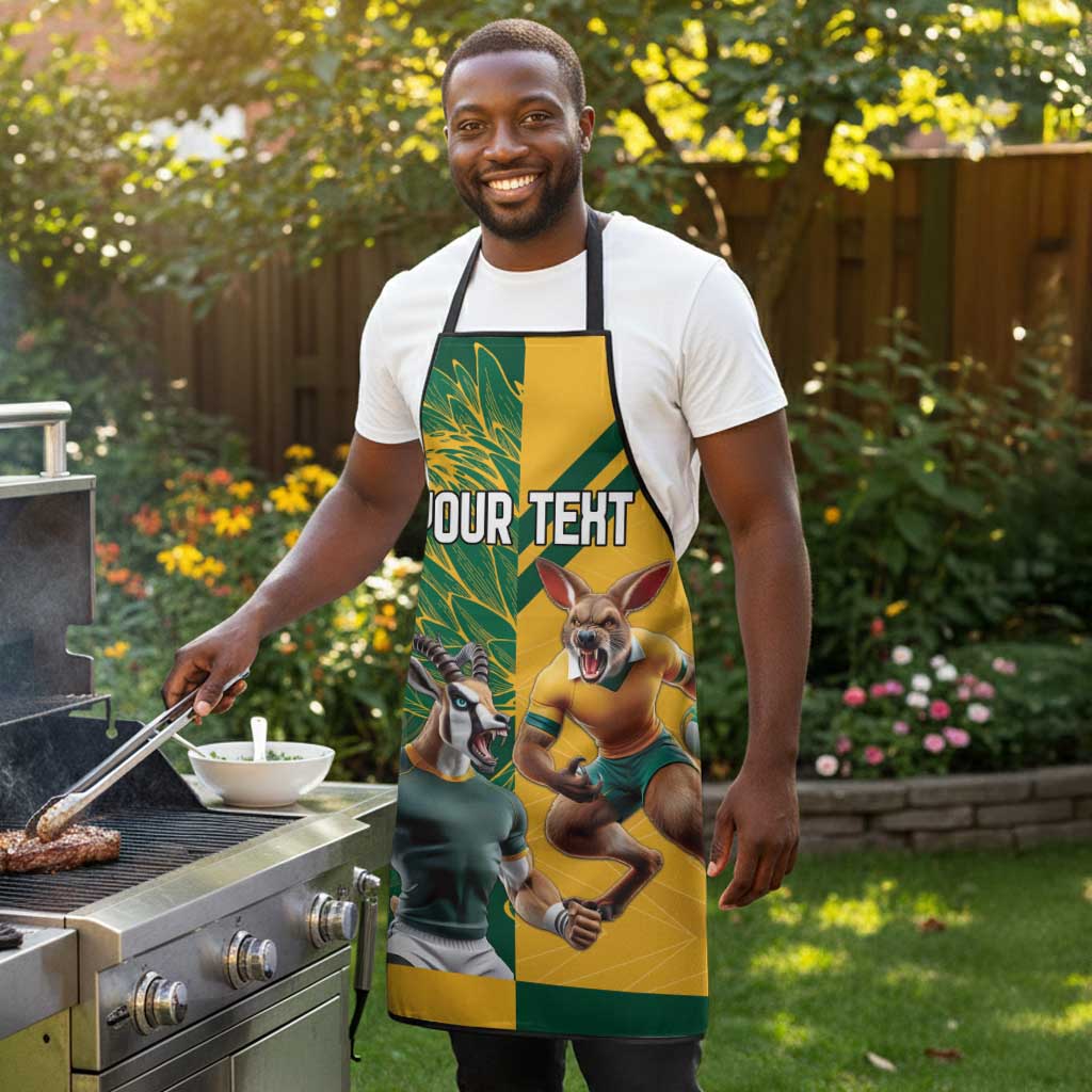 South Africa Australia Rugby Champion Personalized Apron Springboks Wallabies Mascot
