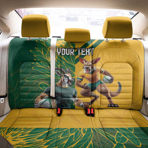 South Africa Australia Rugby Champion Personalized Back Car Seat Cover Springboks Wallabies Mascot - African Pride