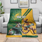 South Africa Australia Rugby Champion Personalized Blanket Springboks Wallabies Mascot - African Pride