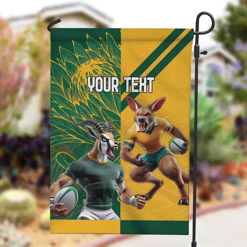 South Africa Australia Rugby Champion Personalized Garden Flag Springboks Wallabies Mascot - African Pride