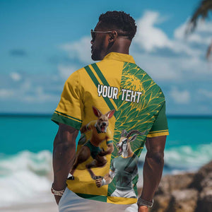 South Africa Australia Rugby Champion Personalized Hawaiian Shirt Springboks Wallabies Mascot - African Pride