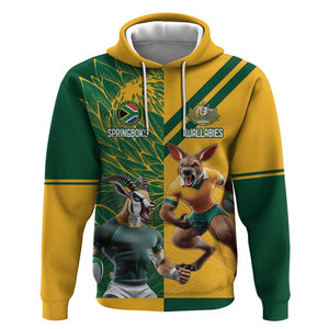 South Africa Australia Rugby Champion Personalized Hoodie Springboks Wallabies Mascot - African Pride