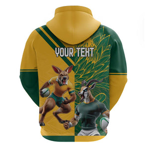 South Africa Australia Rugby Champion Personalized Hoodie Springboks Wallabies Mascot - African Pride