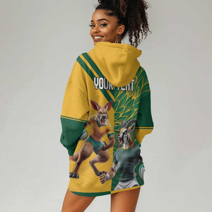 South Africa Australia Rugby Champion Personalized Hoodie Dress Springboks Wallabies Mascot - African Pride