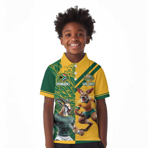 South Africa Australia Rugby Champion Personalized Kid Polo Shirt Springboks Wallabies Mascot - African Pride
