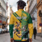 South Africa Australia Rugby Champion Personalized Long Sleeve Button Shirt Springboks Wallabies Mascot - African Pride