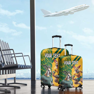 South Africa Australia Rugby Champion Personalized Luggage Cover Springboks Wallabies Mascot - African Pride