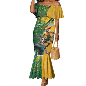 South Africa Australia Rugby Champion Personalized Mermaid Dress Springboks Wallabies Mascot - African Pride