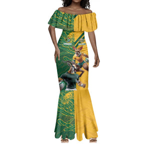 South Africa Australia Rugby Champion Personalized Mermaid Dress Springboks Wallabies Mascot - African Pride