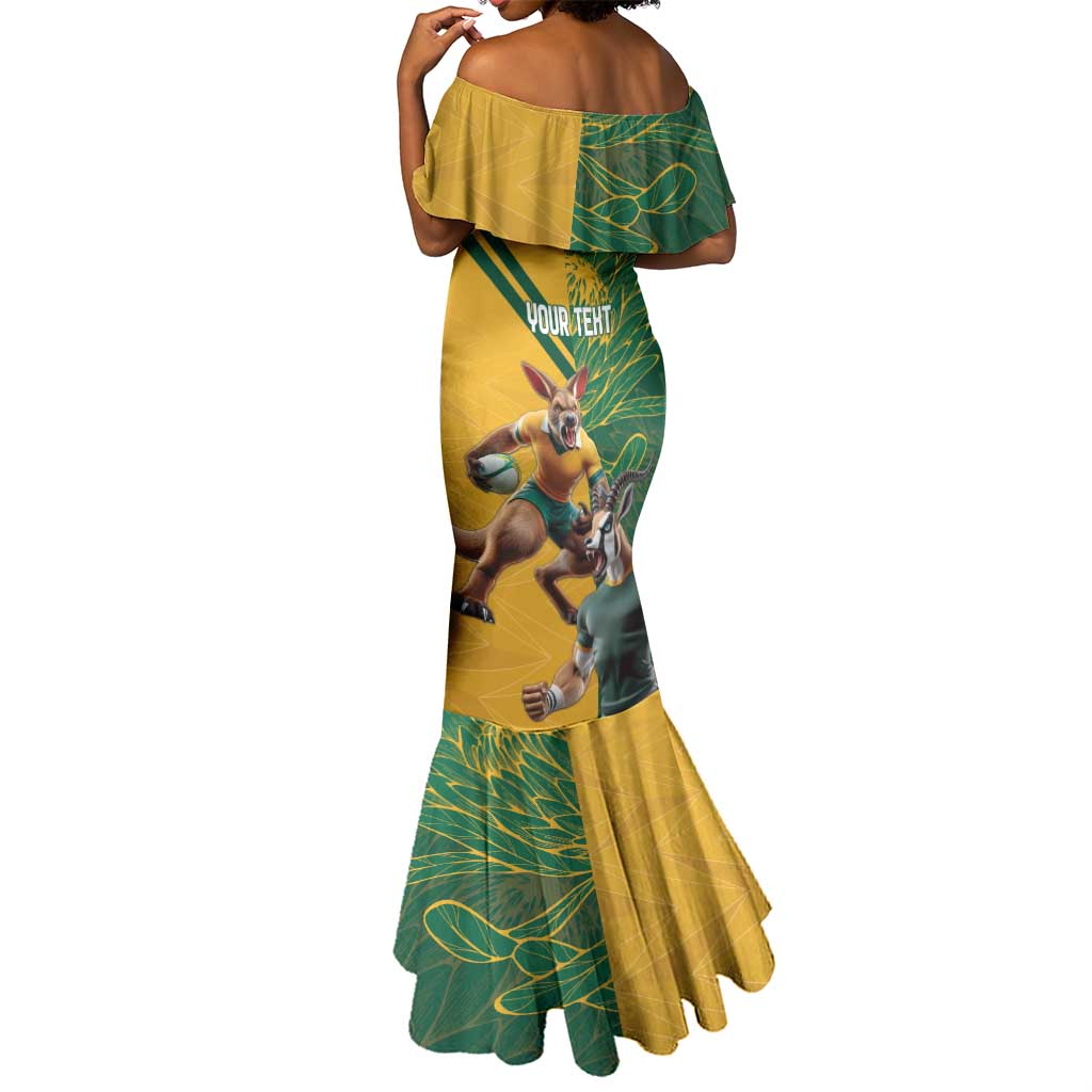 South Africa Australia Rugby Champion Personalized Mermaid Dress Springboks Wallabies Mascot - African Pride