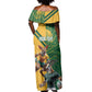 South Africa Australia Rugby Champion Personalized Off Shoulder Maxi Dress Springboks Wallabies Mascot - African Pride