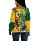 South Africa Australia Rugby Champion Personalized Off Shoulder Sweater Springboks Wallabies Mascot - African Pride