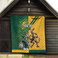 South Africa Australia Rugby Champion Personalized Quilt Springboks Wallabies Mascot - African Pride