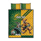 South Africa Australia Rugby Champion Personalized Quilt Bed Set Springboks Wallabies Mascot - African Pride