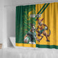 South Africa Australia Rugby Champion Personalized Shower Curtain Springboks Wallabies Mascot - African Pride