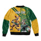 South Africa Australia Rugby Champion Personalized Sleeve Zip Bomber Jacket Springboks Wallabies Mascot - African Pride