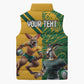 South Africa Australia Rugby Champion Personalized Sleeveless Puffer Jacket Springboks Wallabies Mascot