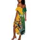 South Africa Australia Rugby Champion Personalized Summer Maxi Dress Springboks Wallabies Mascot - African Pride