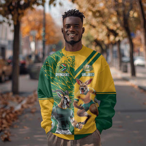 South Africa Australia Rugby Champion Personalized Sweatshirt Springboks Wallabies Mascot - African Pride