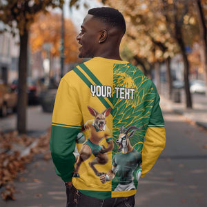 South Africa Australia Rugby Champion Personalized Sweatshirt Springboks Wallabies Mascot - African Pride