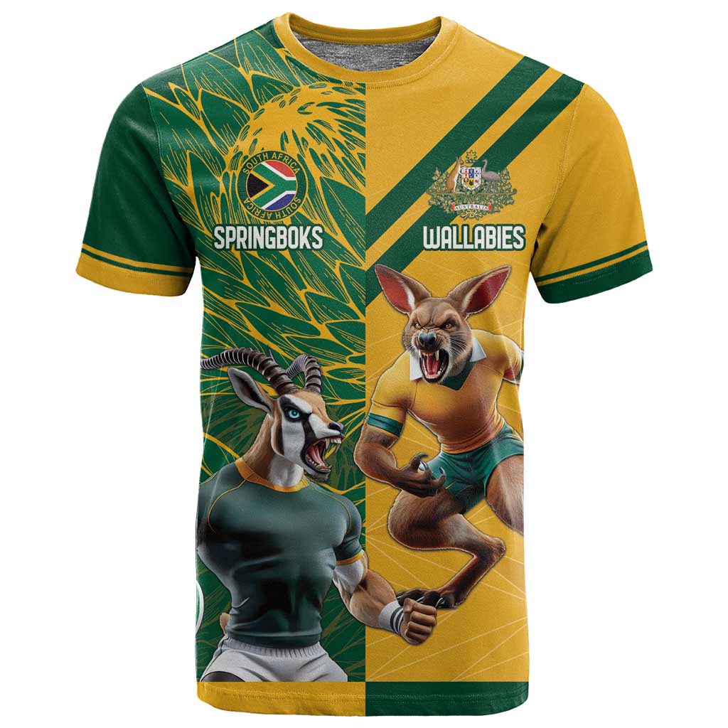 South Africa Australia Rugby Champion Personalized T shirt Springboks Wallabies Mascot - African Pride