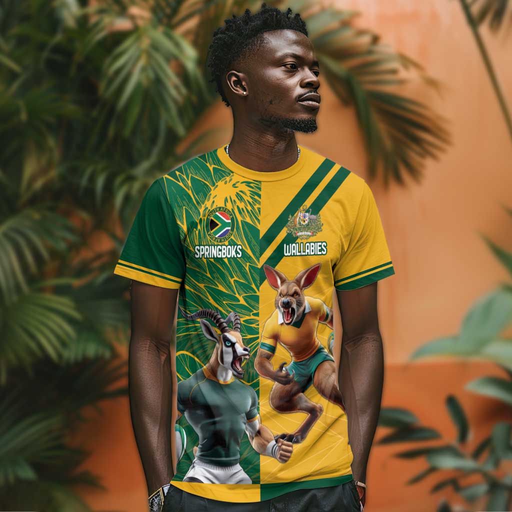 South Africa Australia Rugby Champion Personalized T shirt Springboks Wallabies Mascot - African Pride