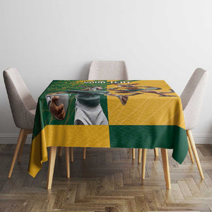 South Africa Australia Rugby Champion Personalized Tablecloth Springboks Wallabies Mascot - African Pride