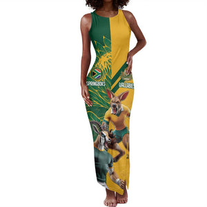 South Africa Australia Rugby Champion Personalized Tank Maxi Dress Springboks Wallabies Mascot - African Pride