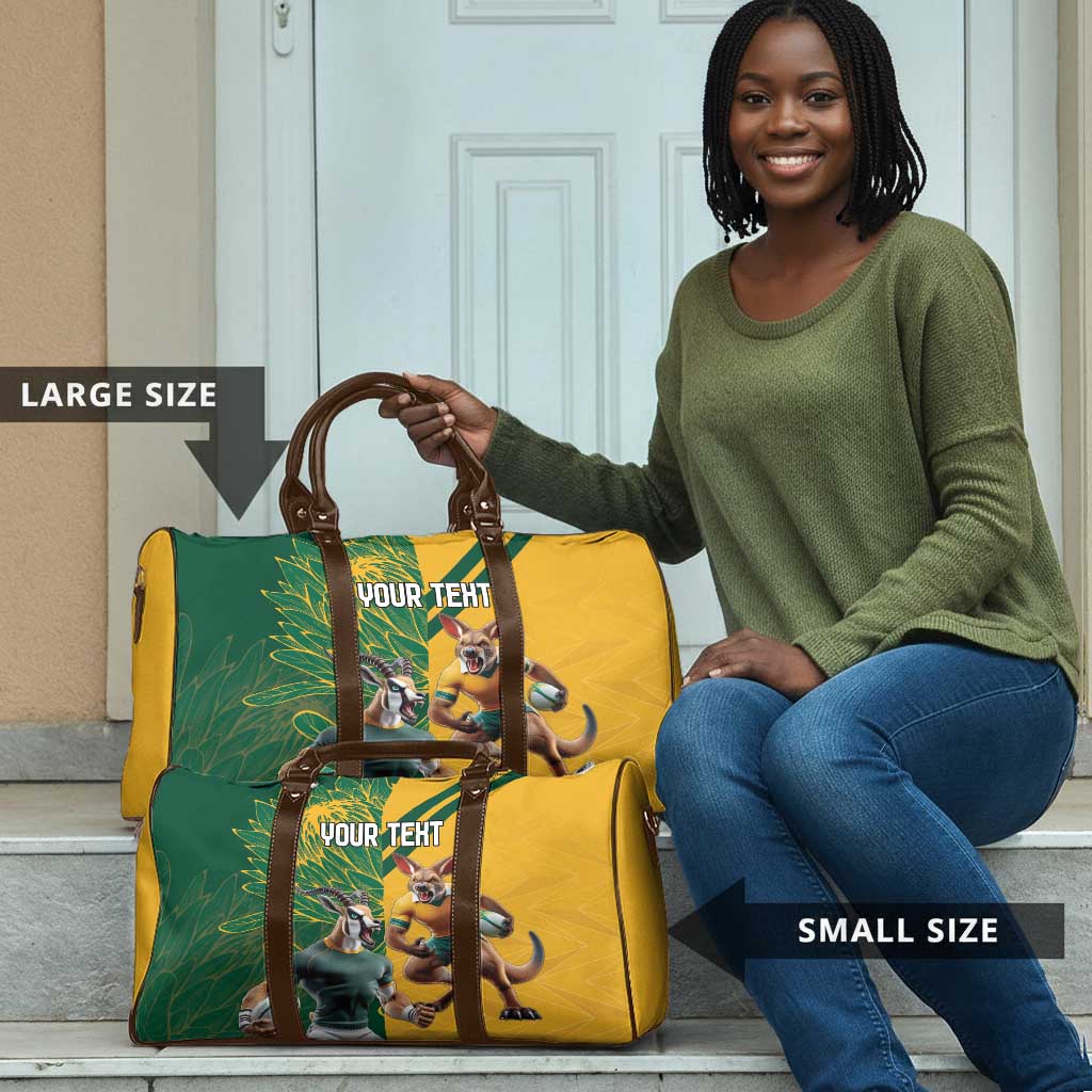 South Africa Australia Rugby Champion Personalized Travel Bag Springboks Wallabies Mascot