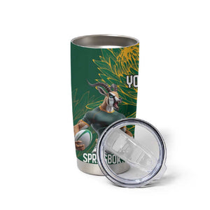 South Africa Australia Rugby Champion Personalized Tumbler Cup Springboks Wallabies Mascot - African Pride